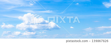 A simple landscape of blue sky and white clouds in summer A simple landscape of blue sky and white clouds in summer 139867826