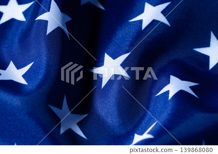 Closeup american flag fabric texture stars Closeup american flag fabric texture stars 139868080