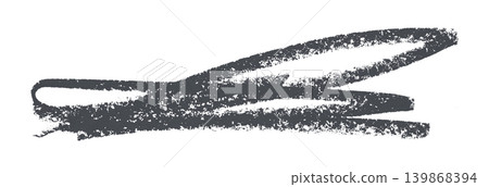 dark gray pencil strokes isolated on transparent background 139868394