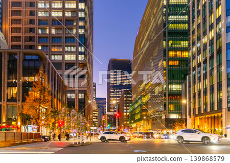 Christmas illuminations in Nihonbashi, Tokyo's business district. Christmas illuminations in Nihonbashi, Tokyo's business district. 139868579