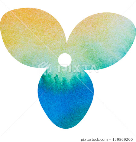 Beautiful watercolor pattern small flower icon image illustration 139869200