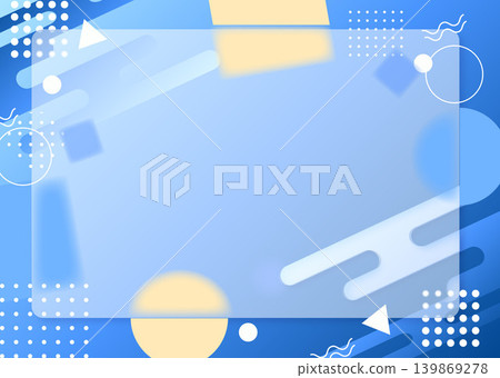 Frosted glass Memphis glass morphism frame Frosted glass Memphis glass morphism frame 139869278