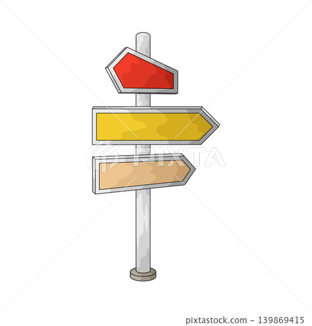 Illustration of Direction board 139869415