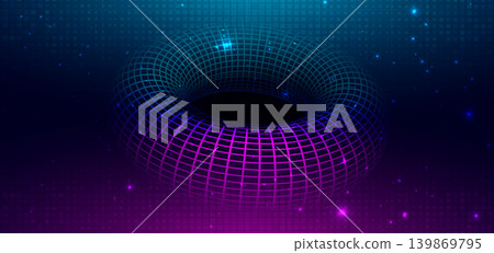 Abstract futuristic background featuring grid lines in vibrant neon blue and pink tones Abstract futuristic background featuring grid lines in vibrant neon blue and pink tones 139869795