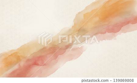A background featuring a three-color watercolor painting in apricot, beige, and coral, flowing diagonally from the upper right. A background featuring a three-color watercolor painting in apricot, beige, and coral, flowing diagonally from the upper right. 139869808
