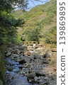 The scenery of the stream in Todoroki Gorge in Isahaya during the season of fresh greenery. 139869895