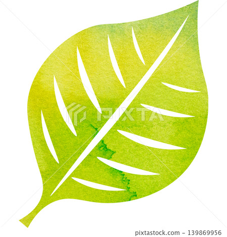 Beautiful watercolor leaf icon image illustration Beautiful watercolor leaf icon image illustration 139869956