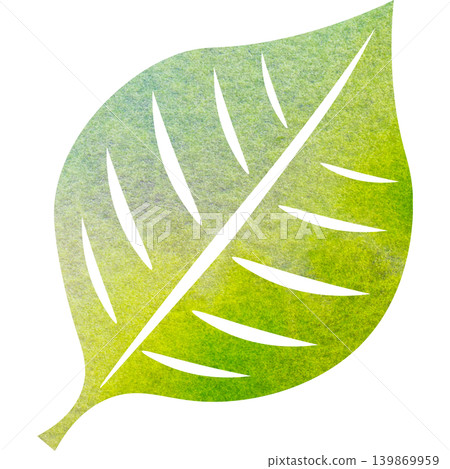 Beautiful watercolor leaf icon image illustration Beautiful watercolor leaf icon image illustration 139869959