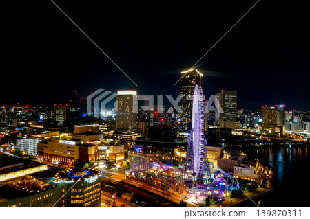 Night view of Yokohama's Minato Mirai district (taken from the InterContinental Hotel) *Photographed in May 2026 Night view of Yokohama's Minato Mirai district (taken from the InterContinental Hotel) *Photographed in May 2026 139870311