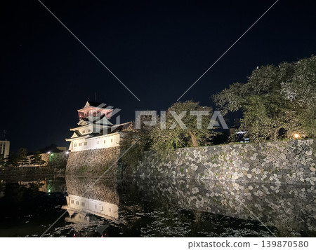 Toyama Castle Ruins Park at night Toyama Castle Ruins Park at night 139870580