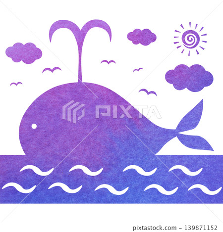 Beautiful watercolor whale icon image illustration Beautiful watercolor whale icon image illustration 139871152