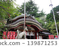 東京新宿區西早稻田三丁目水天稻荷神社的景色。 139871253