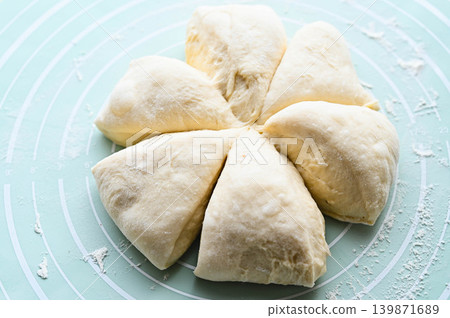 Divided bread dough Divided bread dough 139871689