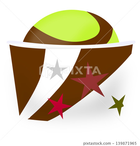 Cup ice cream - Pistachio chocolate Cup ice cream - Pistachio chocolate 139871965