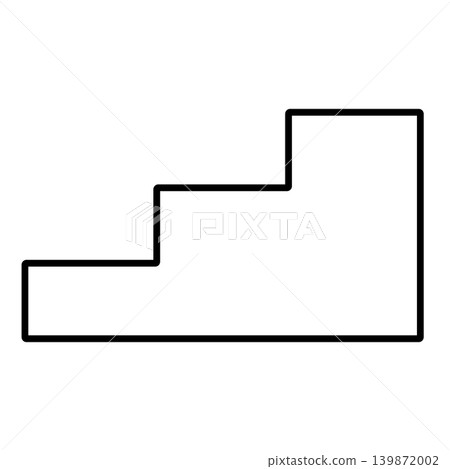 Stairs: Simple icon illustration of 3 steps 004 Stairs: Simple icon illustration of 3 steps 004 139872002