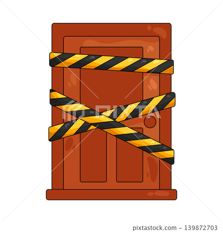 Illustration of closed door Illustration of closed door 139872703