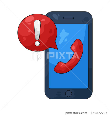 Illustration of emergency call Illustration of emergency call 139872704