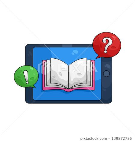 Illustration of online library Illustration of online library 139872786