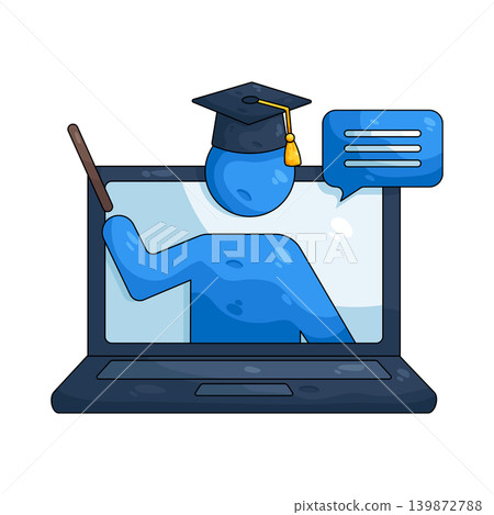 Illustration of online education Illustration of online education 139872788