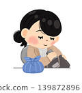 午休時間－一位女士自備午餐的插圖（上半身） 139872896