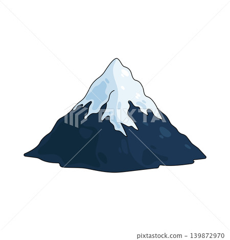 Illustration of snowy mountain Illustration of snowy mountain 139872970