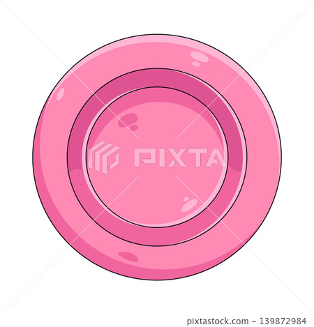 Illustration of plastic plate Illustration of plastic plate 139872984