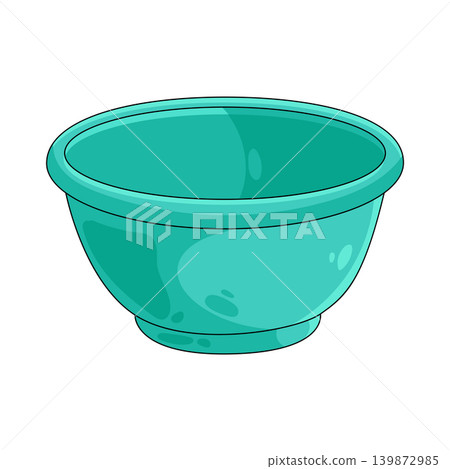 Illustration of plastic bowl Illustration of plastic bowl 139872985
