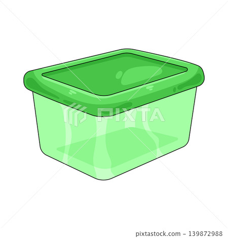Illustration of plastic food container Illustration of plastic food container 139872988
