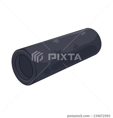 Illustration of plastic pipe 139872993
