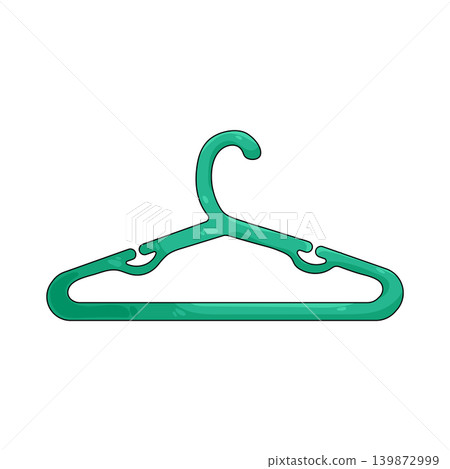 Illustration of plastic hanger Illustration of plastic hanger 139872999
