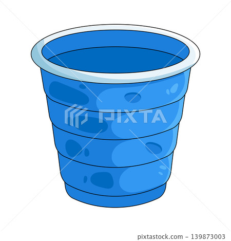 Illustration of plastic cup Illustration of plastic cup 139873003