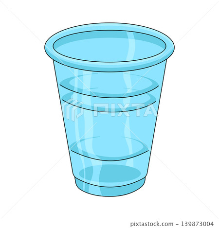 Illustration of plastic cup Illustration of plastic cup 139873004