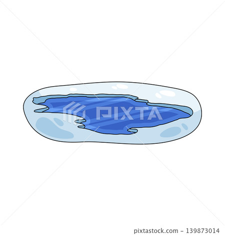 Illustration of ice pond Illustration of ice pond 139873014