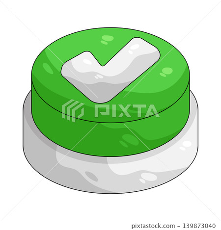 Illustration of accept button  139873040