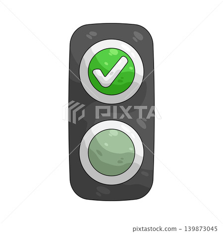 Illustration of traffic light with check mark Illustration of traffic light with check mark 139873045
