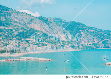 法國芒通美麗的海景和建築 139873153