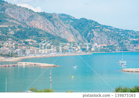 法國芒通美麗的海景和建築 139873163