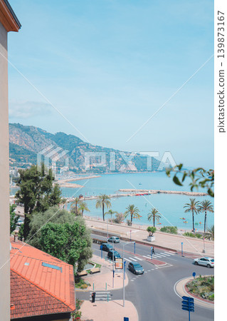 法國芒通美麗的海景和建築 139873167