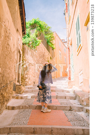 The beautiful sea and buildings of Menton, France The beautiful sea and buildings of Menton, France 139873218