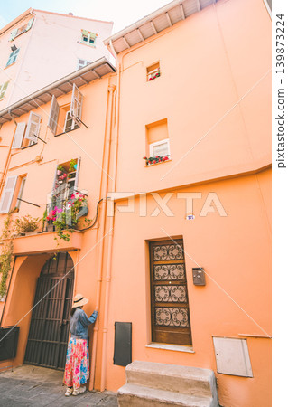 The beautiful sea and buildings of Menton, France The beautiful sea and buildings of Menton, France 139873224
