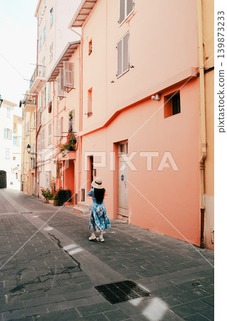The beautiful sea and buildings of Menton, France The beautiful sea and buildings of Menton, France 139873233