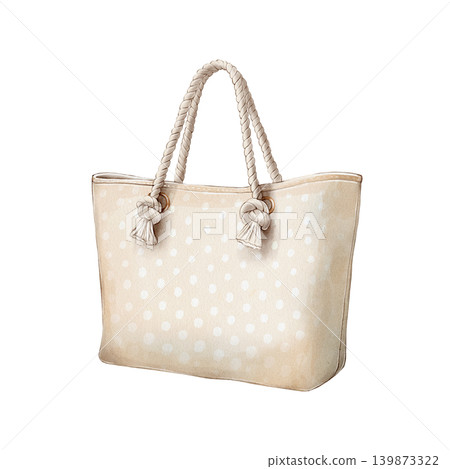 Beach Bag Watercolor Illustration Beach Bag Watercolor Illustration 139873322