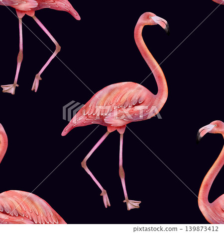 Pink flamingo seamless pattern Pink flamingo seamless pattern 139873412