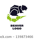 Logo vector template beaver mascot 139873466