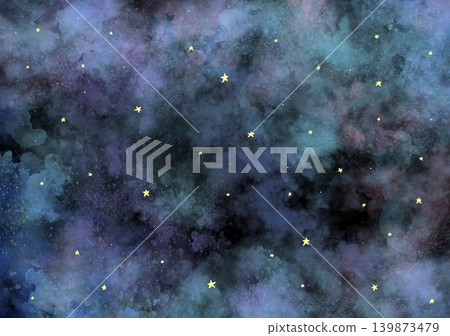 Sparkling Stars, Space-themed Watercolor Background Material, Fantastical Galaxy Night Sky Illustration Sparkling Stars, Space-themed Watercolor Background Material, Fantastical Galaxy Night Sky Illustration 139873479