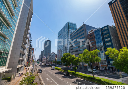 伏見的街道兩旁林立著摩天大樓(愛知縣名古屋市) 伏見的街道兩旁林立著摩天大樓(愛知縣名古屋市) 139873520
