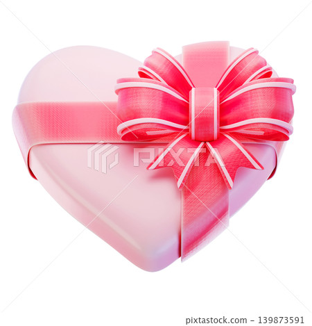 Valentine, love gift box, 3d render icon 139873591