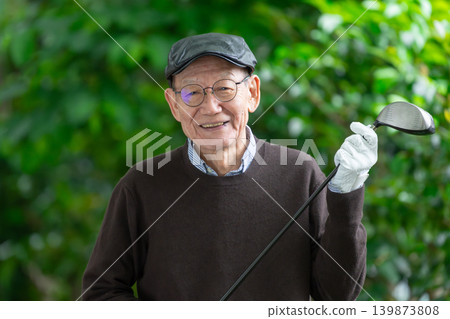 老年男子肖像，高爾夫 139873808