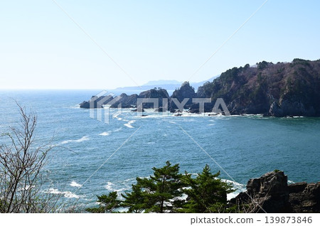 三陸重建國立公園山王岩附近的景色 三陸重建國立公園山王岩附近的景色 139873846