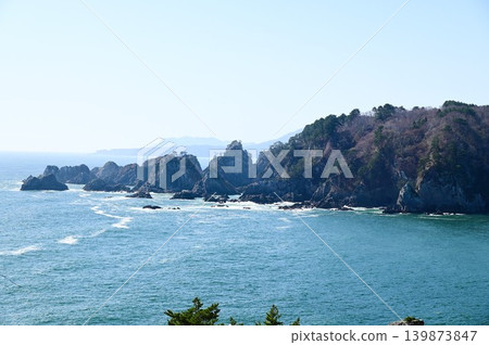 三陸重建國立公園山王岩附近的景色 三陸重建國立公園山王岩附近的景色 139873847